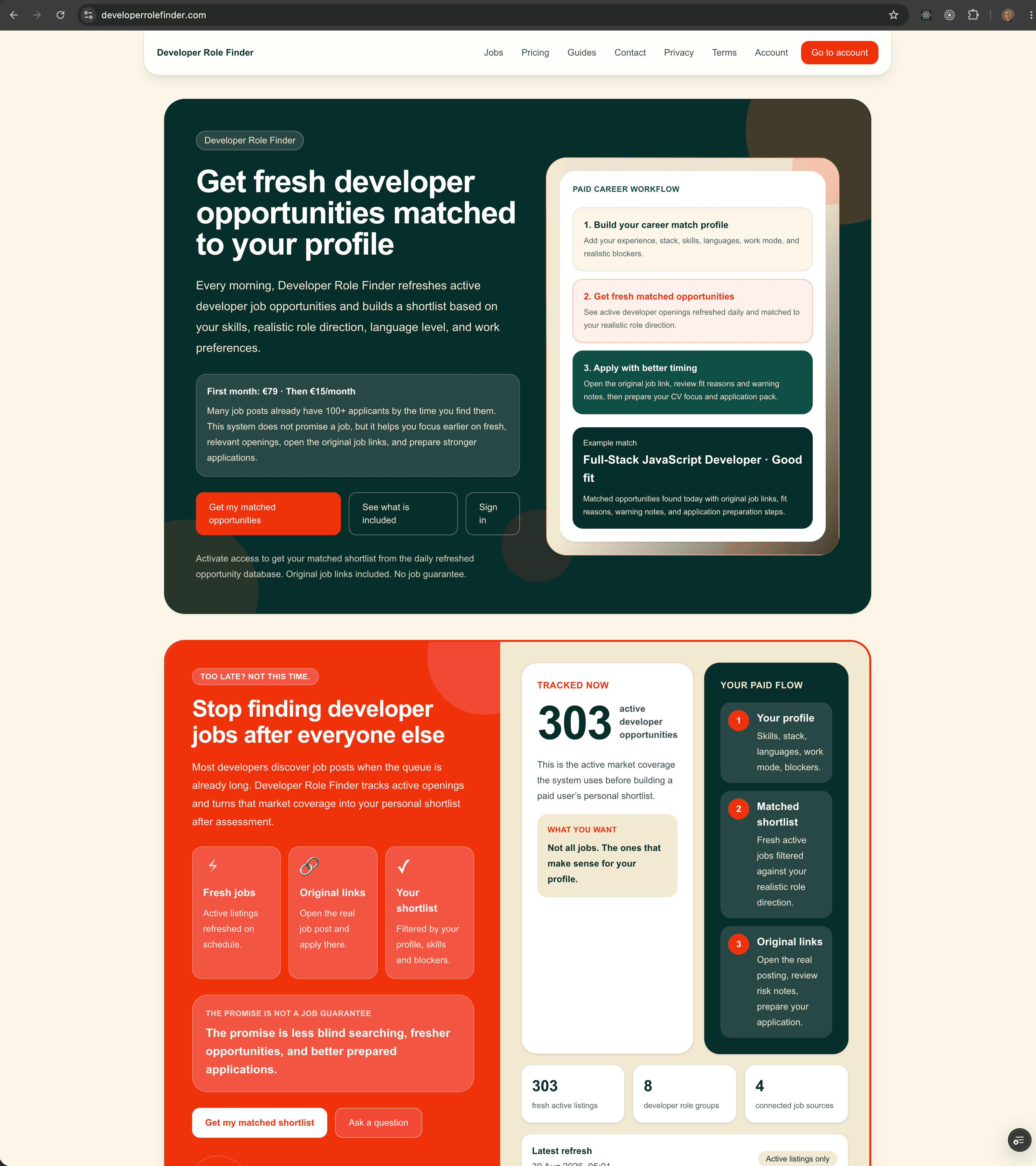 Developer Role Finder aplikacija za pronalaženje developer poslova